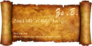 Zsellér Béla névjegykártya